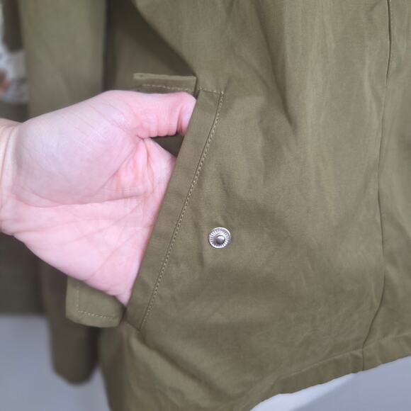 Eric Signature Olive Embellished Cropped Jacket lined Sz Medium - Picture 3 of 9